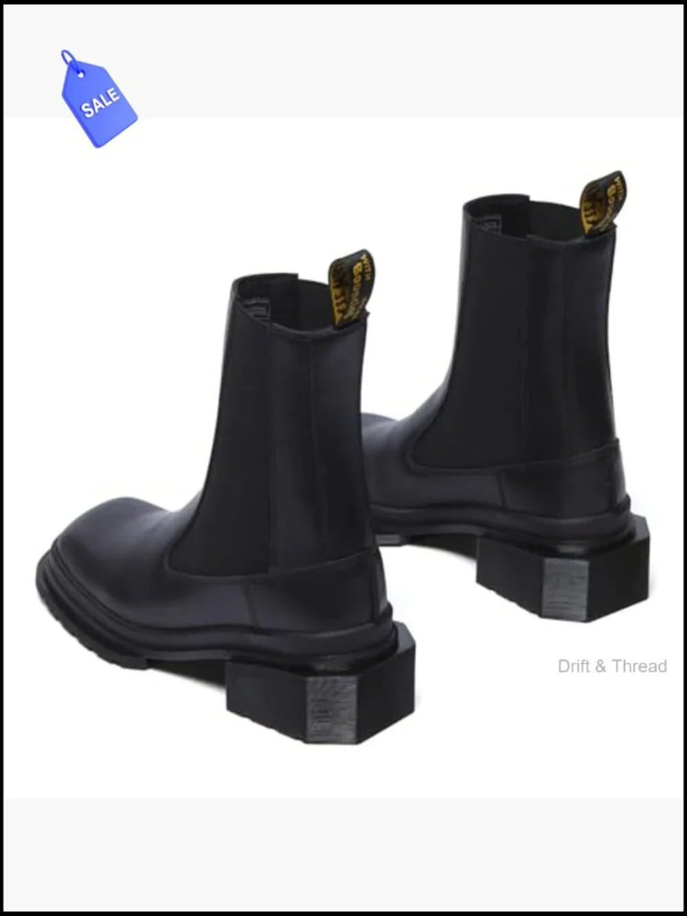 Dr. Martens Maybole Chelsea Boots Women's Ankle Square Toe Pull-On Leather